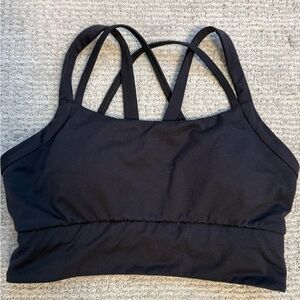 Alpine Design Field Knit Strappy Sports Bra Charcoal Gray S